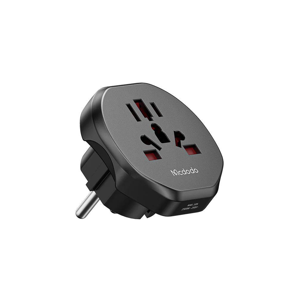 Mcdodo Universal Travel Adapter EU Plug Power in 150 & Countries - Black