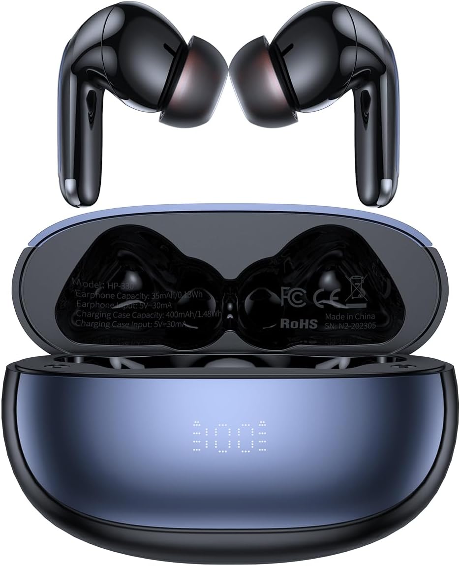 Mcdodo Wireless Earbuds Bluetooth 5.3 Noise Cancelling with LED Display - Black