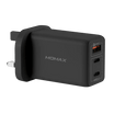 Momax One Plug GaN 65W Triple Output Fast Charger - Black