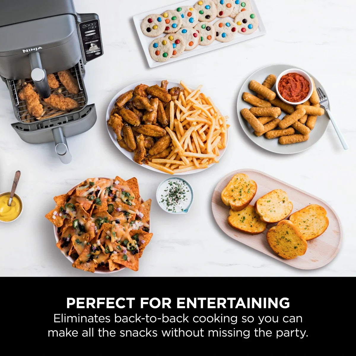 Ninja DoubleStack XL SL400ME 2-Basket Air Fryer – 9.5L Dual Drawer, 2470W
