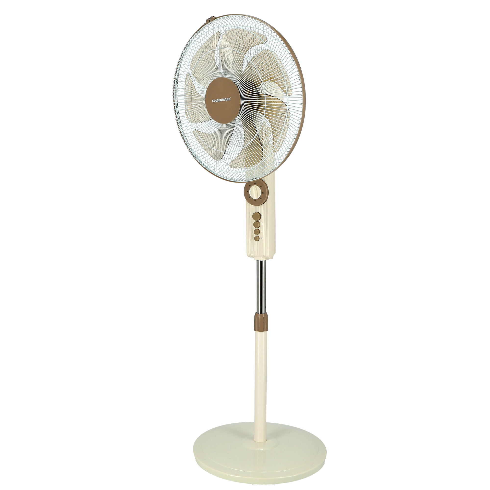 Olsenmark 18" Stand Fan with Adjustable Height & Timer