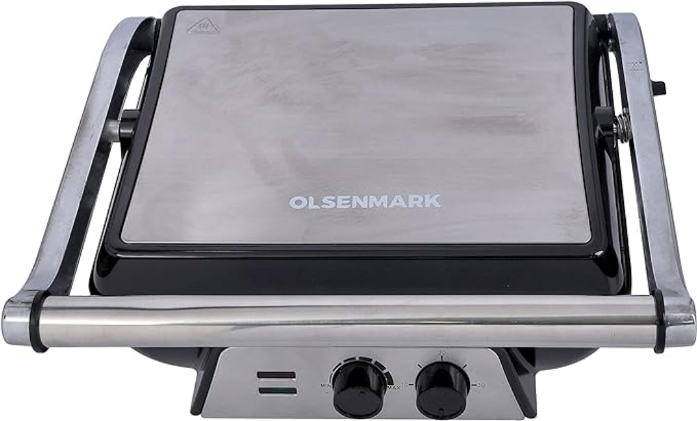 Olsenmark 2000W Super Jumbo Grill Sandwich Maker – Black & Silver