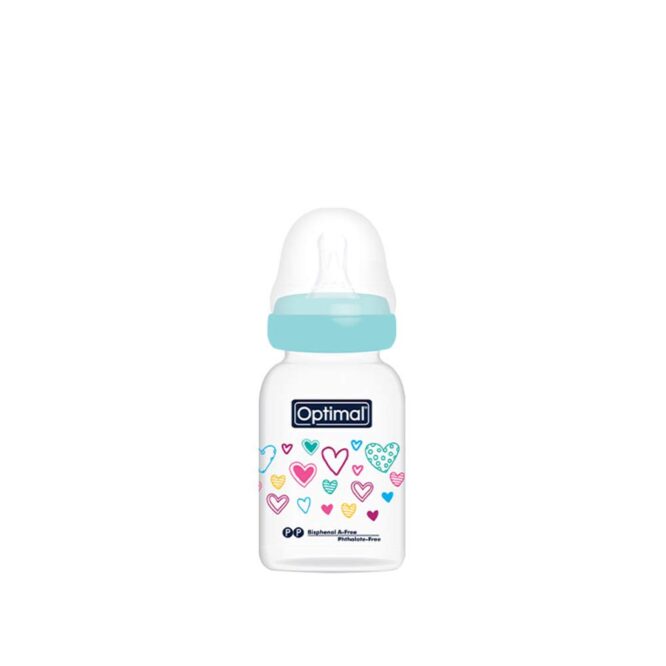 Optimal Anti-Colic Slim Baby Bottle 0+ Months – 140ml, Blue