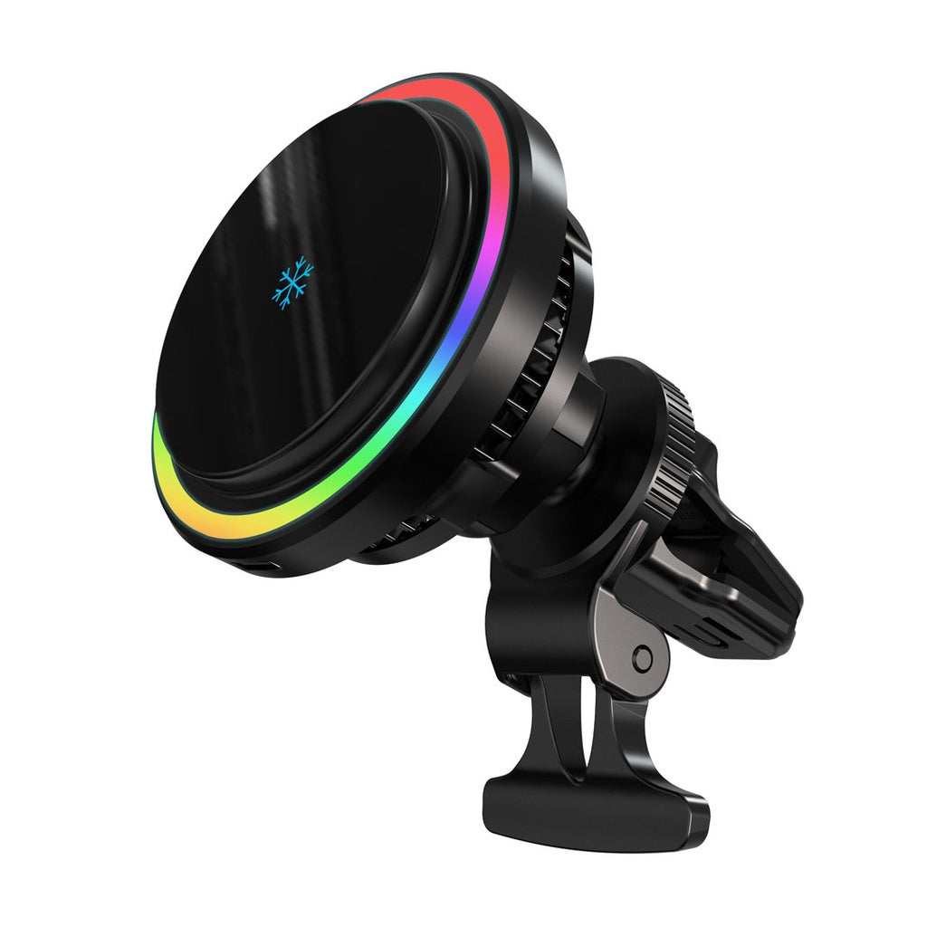 شاحن Powerology Qi2 Standard 15W مغناطيسي متوافق مع iPhone 15 - أسود