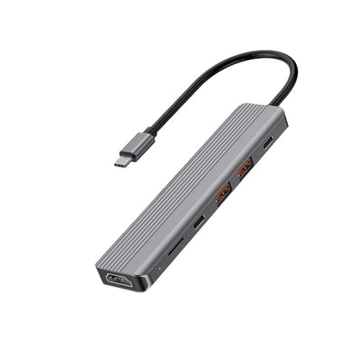 Powerology 6 in 1 Slim 4K HDMI USB-C Hub PD 100W