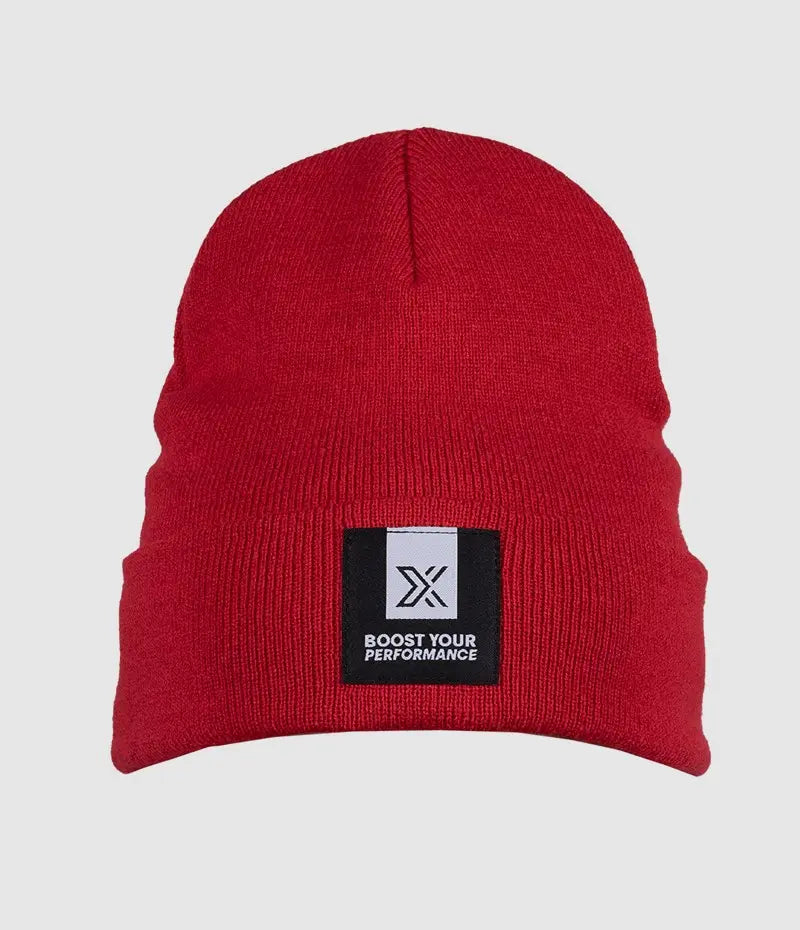 Patch Beanie Red – Stylish & Warm Winter Hat