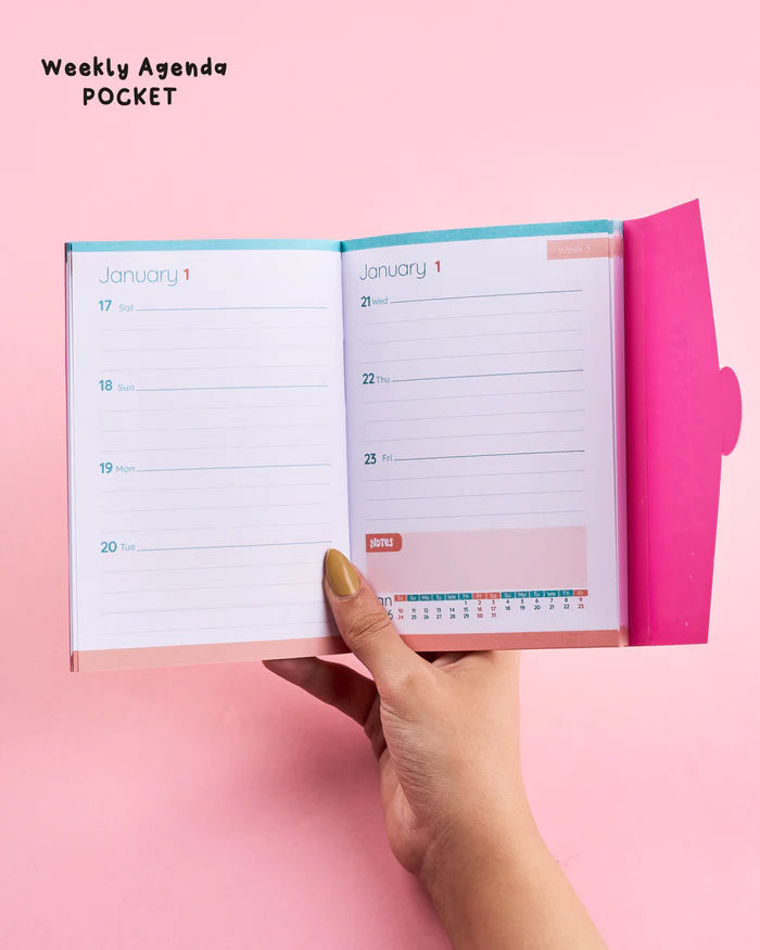 Mofkera Agenda Gift Set 2026 – Pink Bows