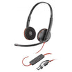 Poly Blackwire 3220 Wired Headset (Plantronics) – Noise-Canceling Stereo USB-C/USB-A | Zoom & Chromebook Certified