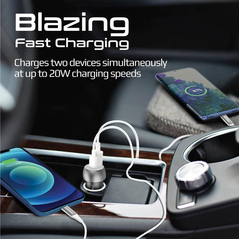 PROMATE DriveGear 20W Car Charger Fast & Safe Charging