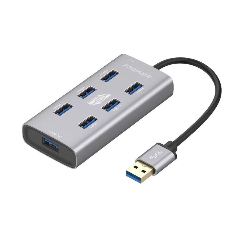 PROMATE EzHub 7 USB Hub 7 Ports Aluminium Powered - Grey