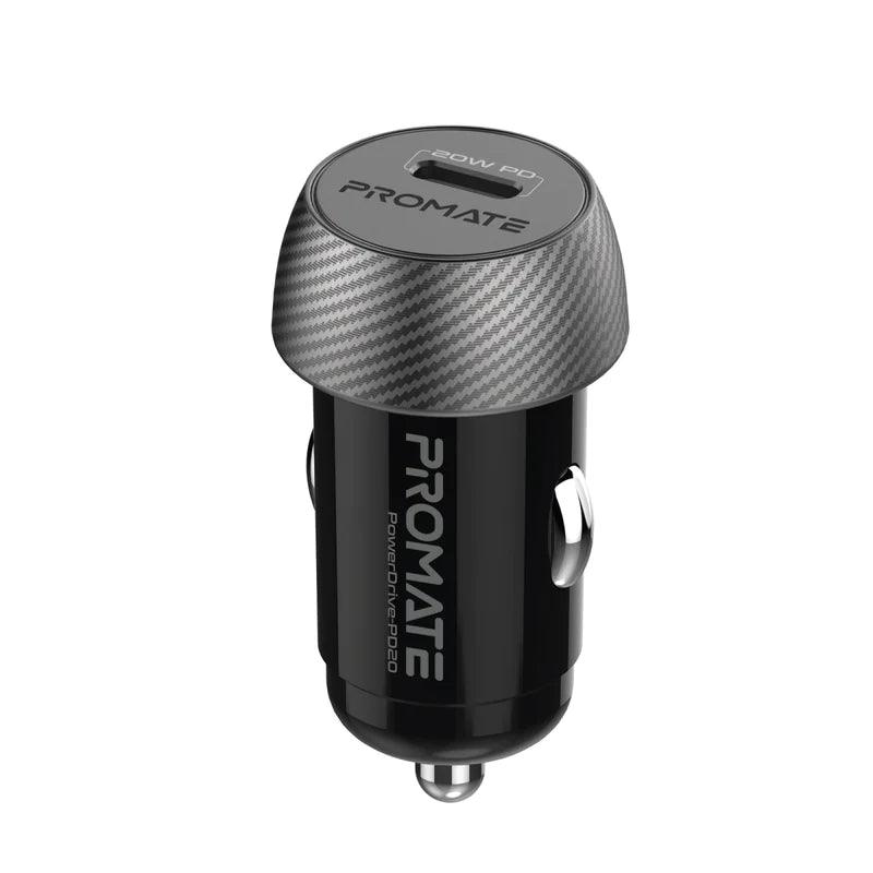 PROMATE PowerDrive PD20 20W Fast Car Charger - Black