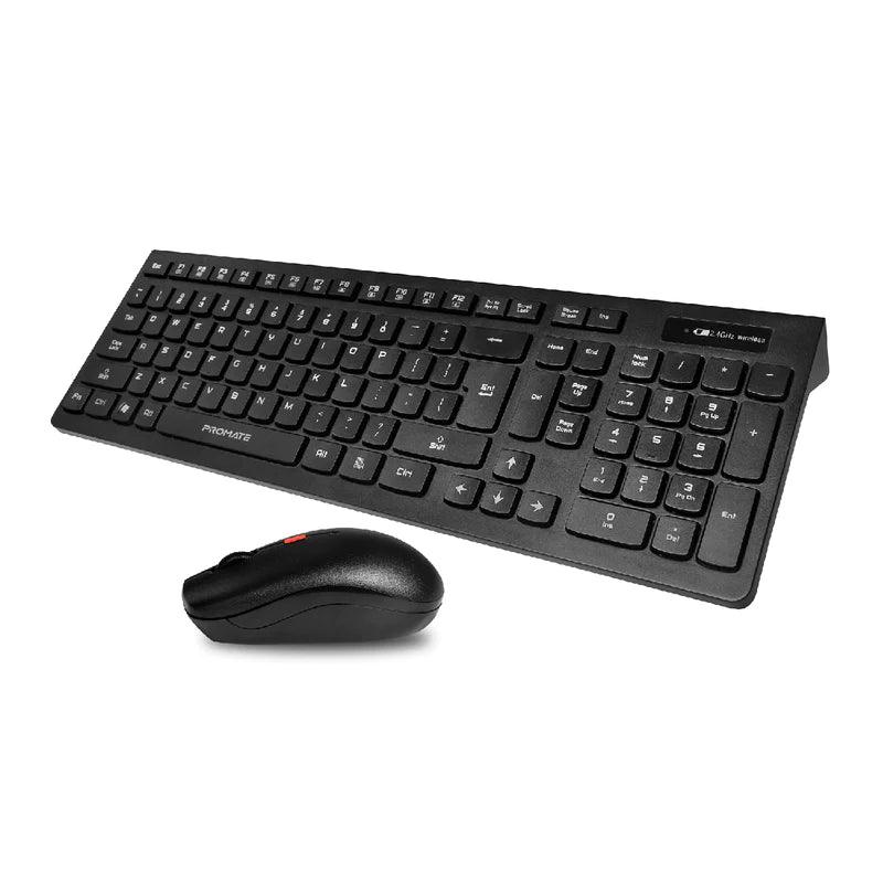 PROMATE ProCombo 12 Wireless Keyboard & Mouse Full Control & Comfort - Black