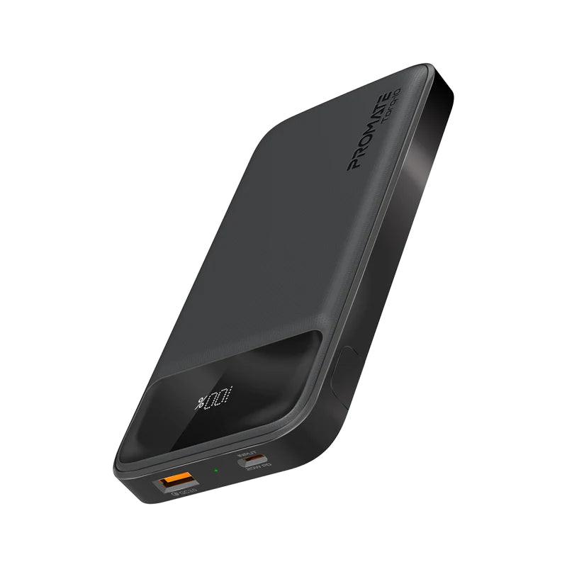 PROMATE Torq 10 10000mAh Super-Slim Power Bank with Fast Charging - Black