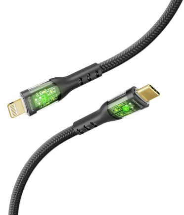 PROMATE TransLine Ci 27W Fast Charging USBC to Lightning Cable - Black
