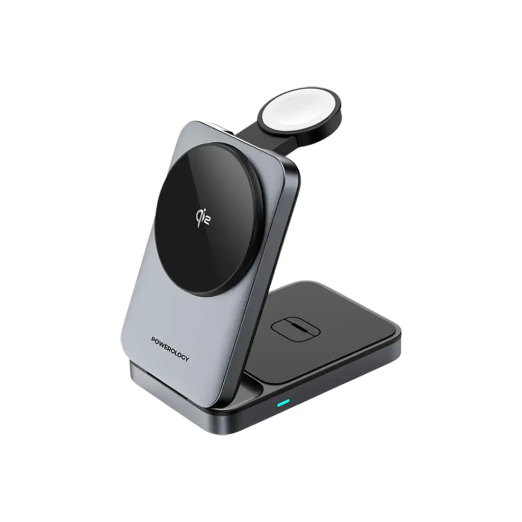 Powerology Qi2 Multi-Device Fast Charging Hub – Black