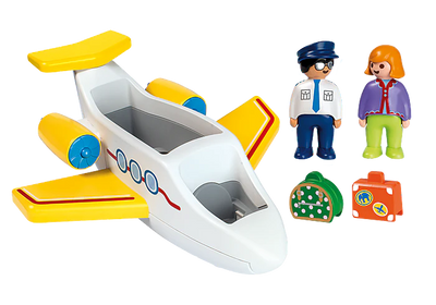 Playmobil 1.2.3 Airplane with Passenger