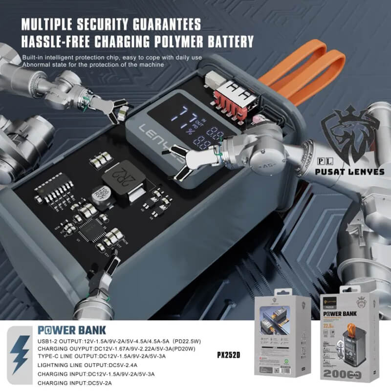 LENYES Powerbank Wireless Fast Charging PD20W & 22.5W 20000mAh