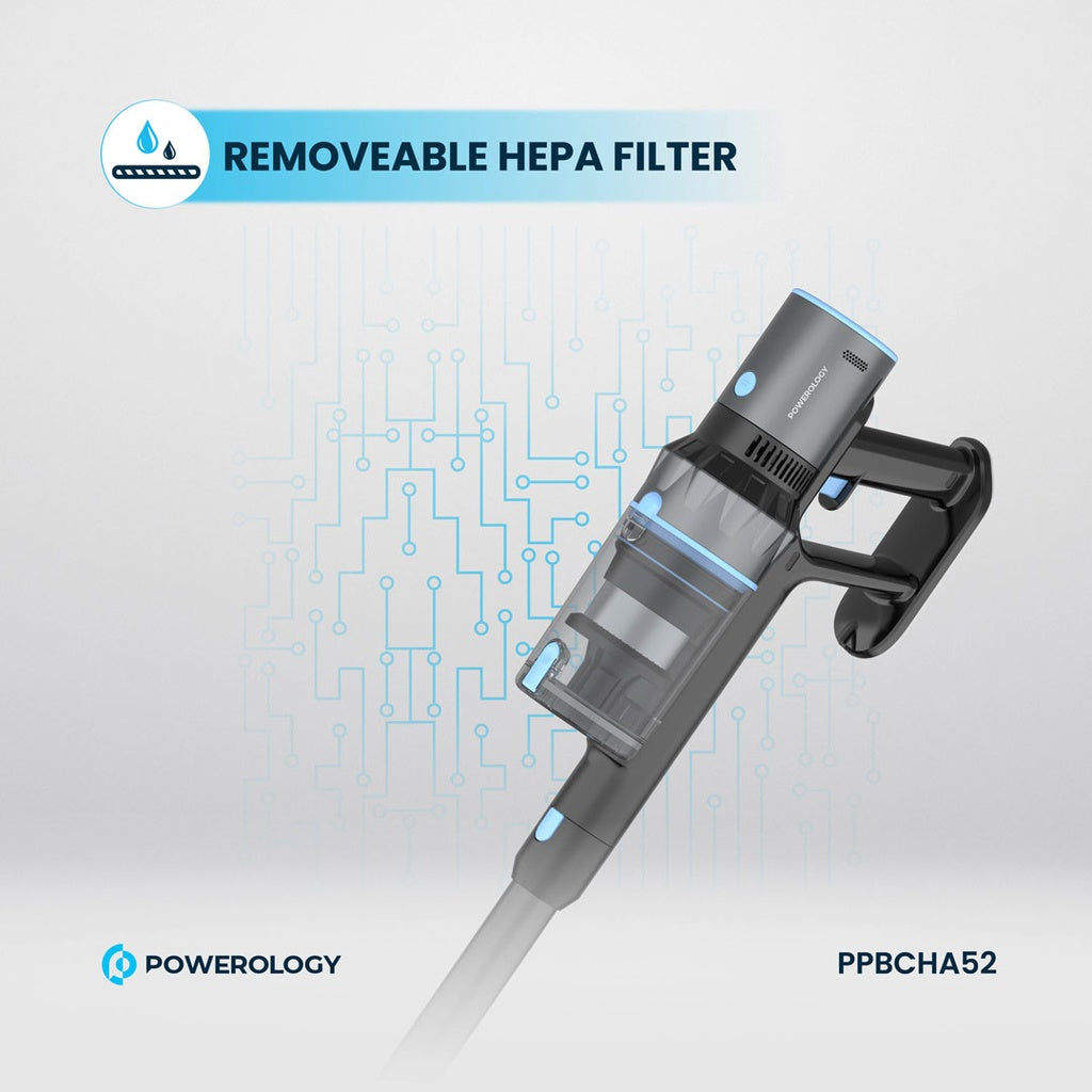 مكنسة باورولوجي اللاسلكية العمودية - أسود