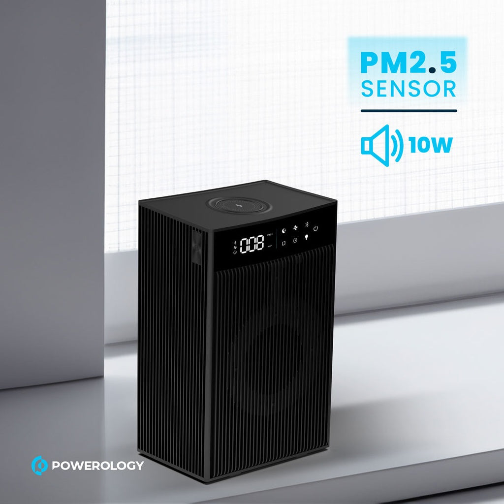 Powerology Smart Air Purifier – HEPA H11 & PM2.5 Sensor