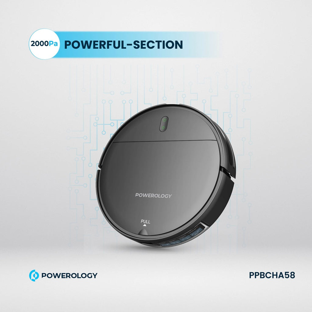 روبوت باورولوجي ذكي للكنس والمسح - أسود