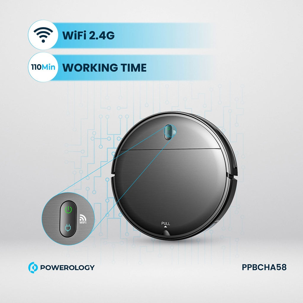 روبوت باورولوجي ذكي للكنس والمسح - أسود