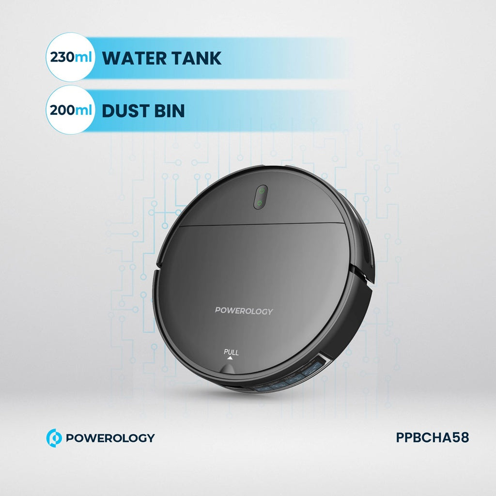 روبوت باورولوجي ذكي للكنس والمسح - أسود