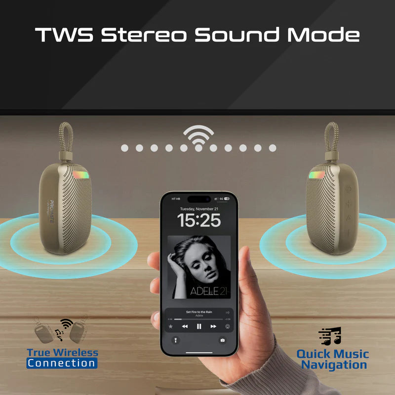 Promate Tingz CrystalSound™ 7W High-Definition Wireless Speaker