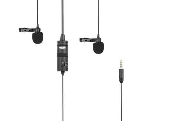 BOYA BY-M1DM Dual Lavalier Mic for Smartphones & Cameras