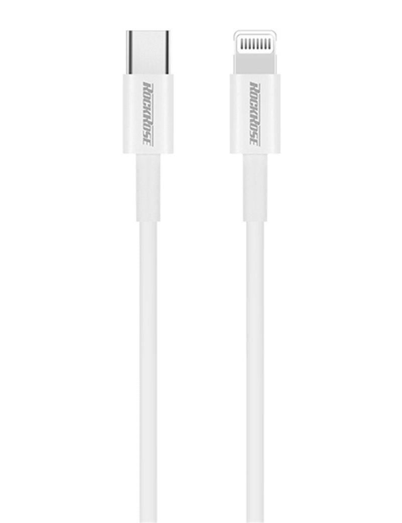 ROCKROSE USB Type C to Lightning Zeta CL Cable 20W PD 1m - White