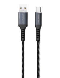 ROCKROSE USB to USB C Cable 3A Fast Charge 1m Durable - Black