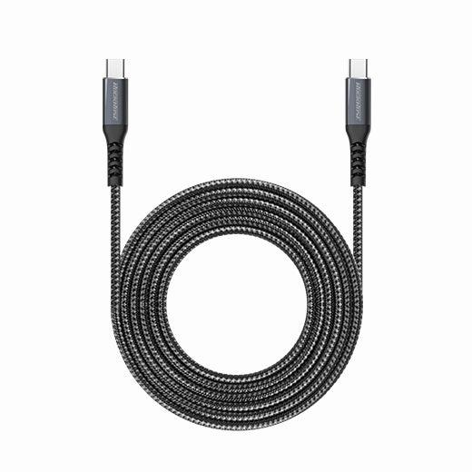 RockRose 3A 60W Max 2M Type C to Type C Cable - Black