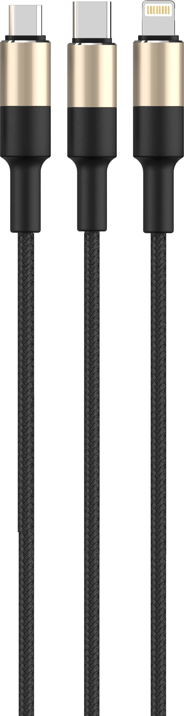 RockRose Acacia Max 3 in 1 3A Fast Charge Cable 1m Durable