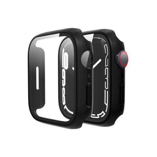 RockRose Apple Watch Series 7 Clear Case Slim & Shockproof - Black