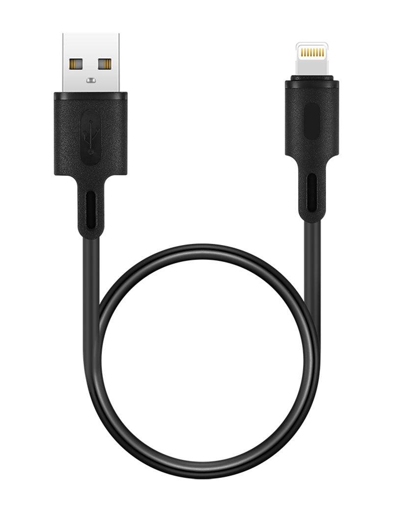 RockRose Beta AL Mini 2.4A Lightning Cable Fast 30cm Charger - Black