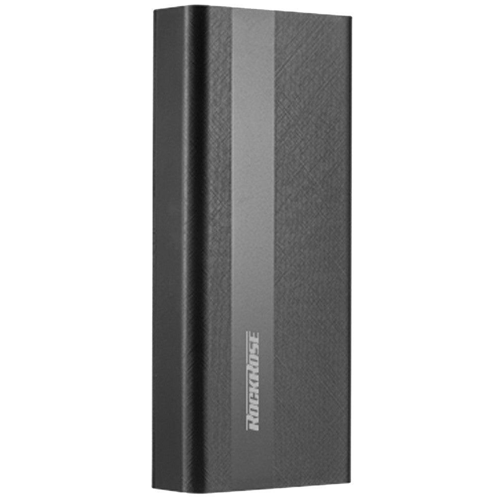 RockRose Edge 10 Portable Power Bank 10000 mAh Compact & Slim - Black
