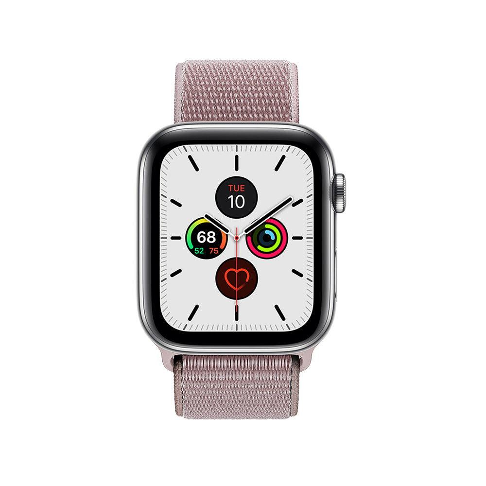 RockRose Nylon Weave Apple Watch Band 42 44mm Stylish & Durable - Pink