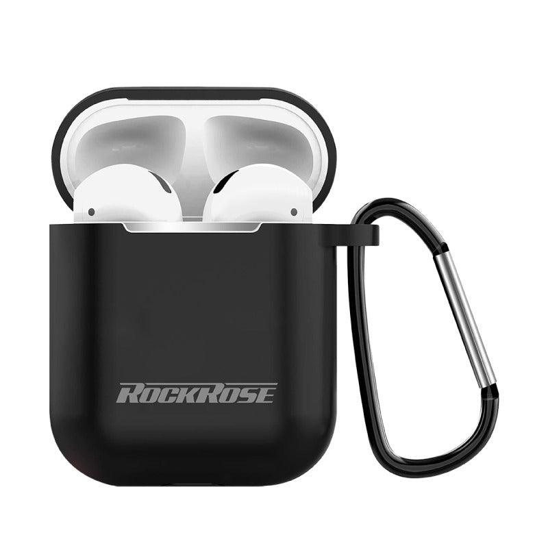 RockRose Silicone Case for AirPods 2 Soft & Slim and Protective - Black