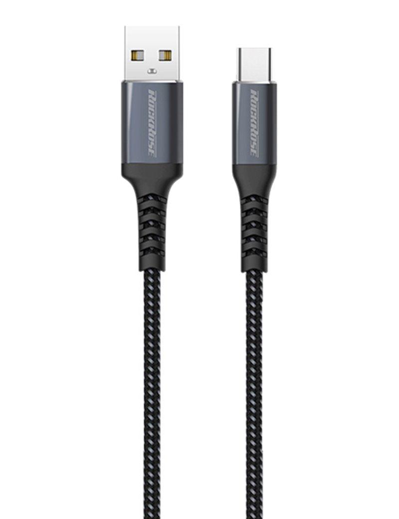 Rock Rose Powerline AC 3A 1M Type C Fast Charge & Data Cable