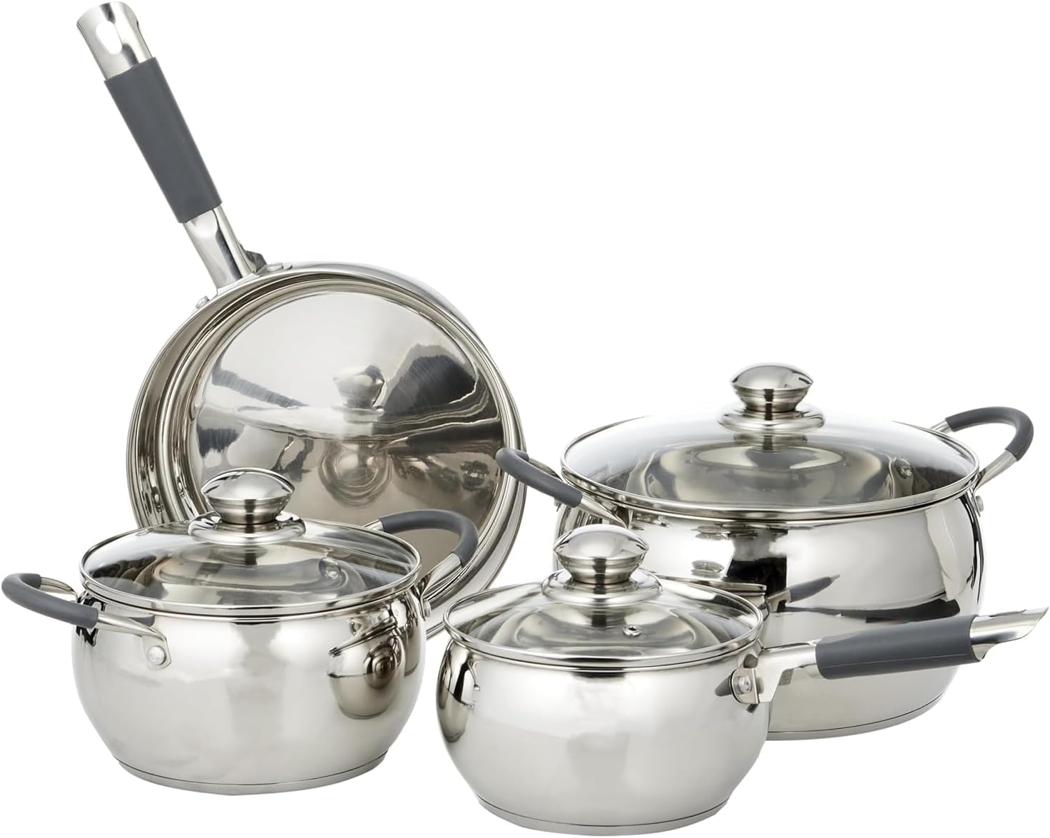 Royalford RF5123 7Pcs Stainless Steel Cookware Set Induction Safe