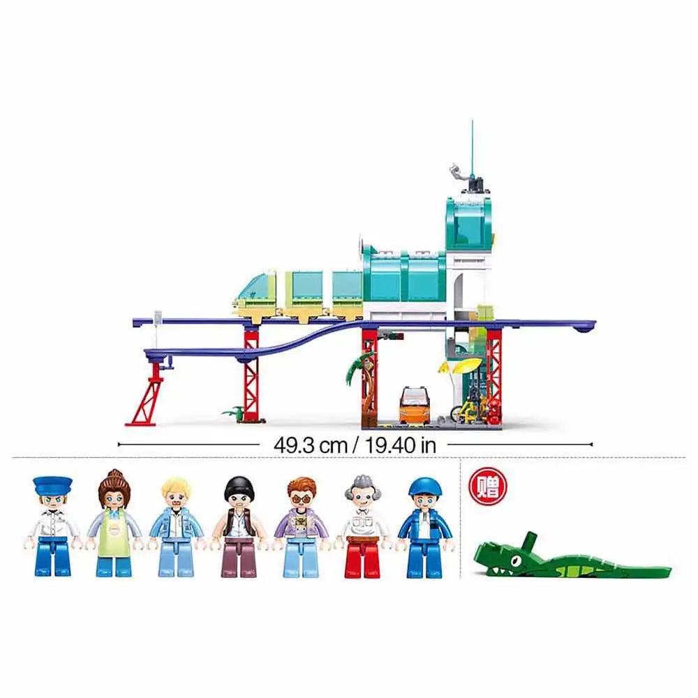 Sluban Metropolis Central Train Station Building Set M38-B1263 | 620 Pieces