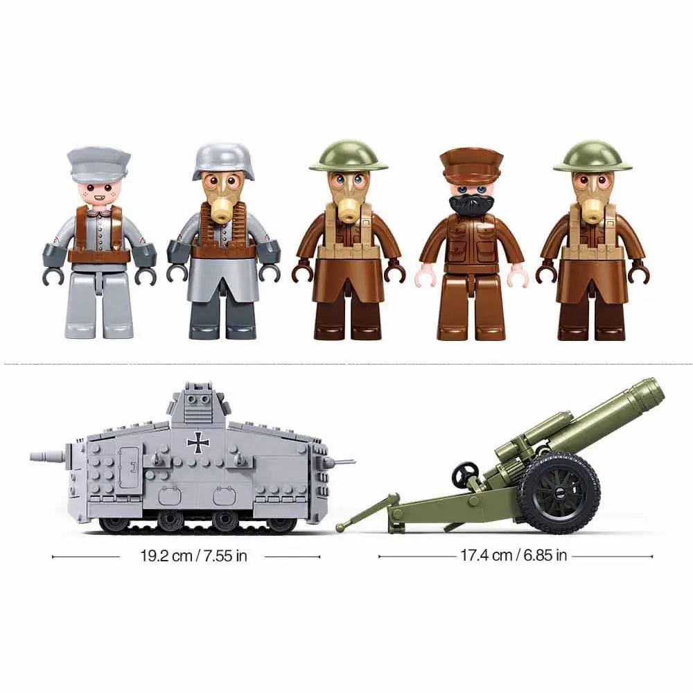 دبابة WWI 47Vs Sluban العسكرية | 506 قطعة تاريخية