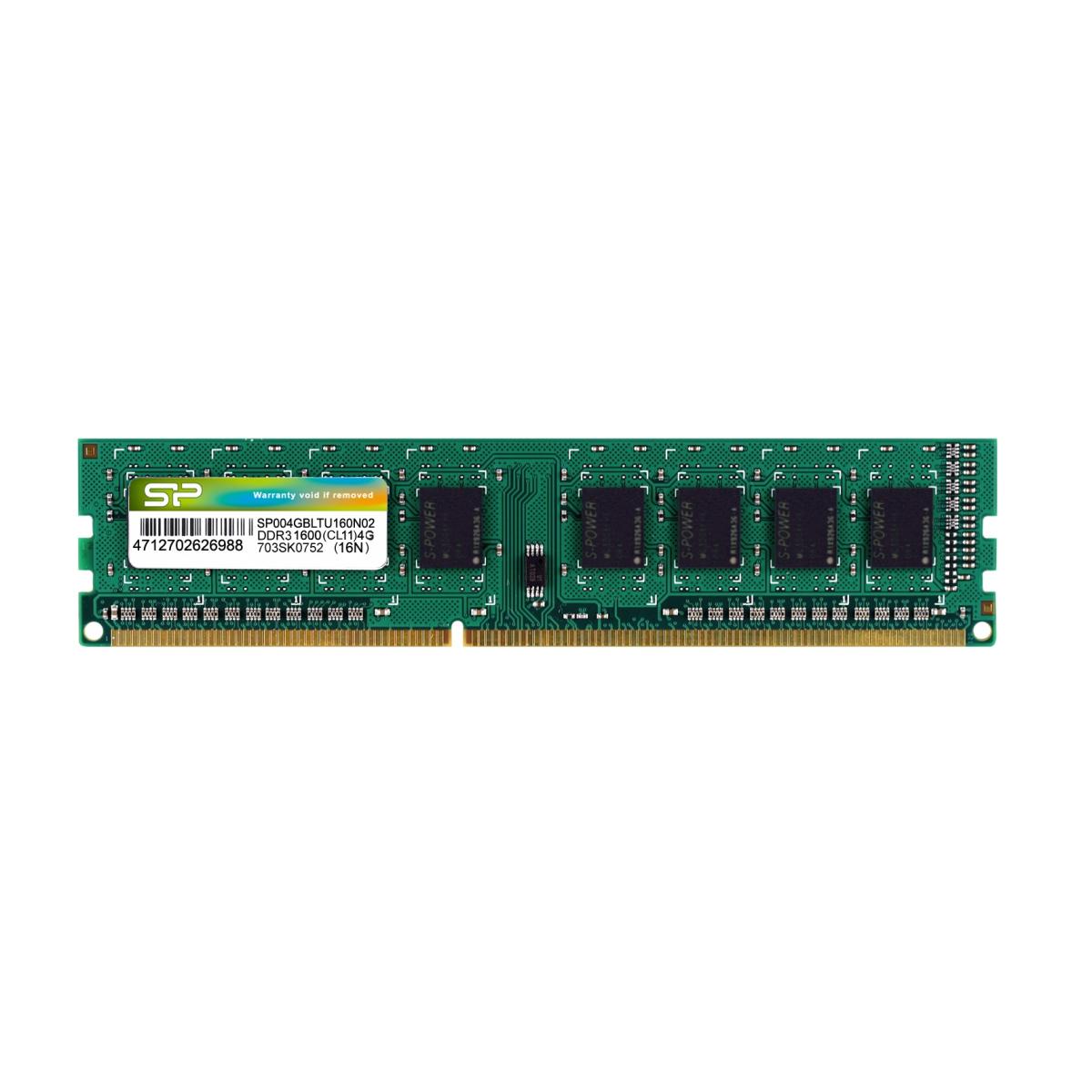 Silicon Power Power 4GB DDR3L Low Voltage UDIMM-1600 MHz For Desktop