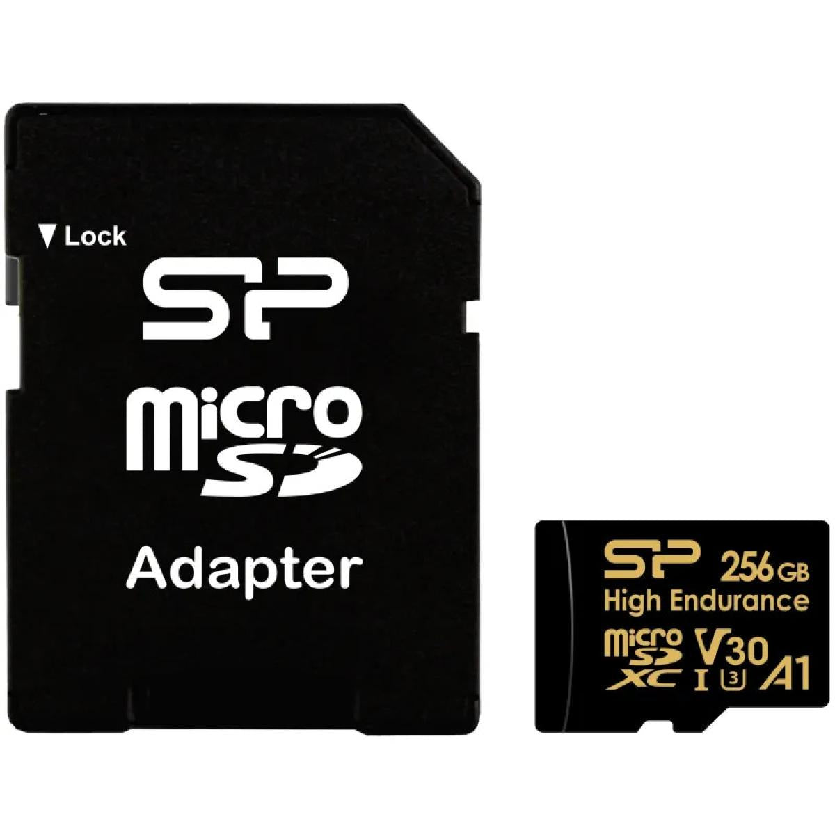Silicon Power Power 256GB Golden Series High Endurance microSDXC UHS-I Card