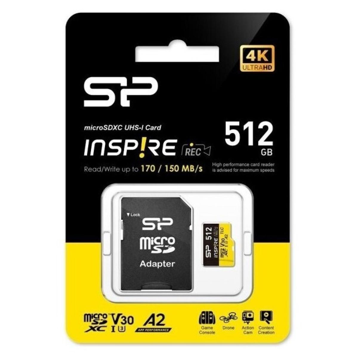 Silicon Power Power 512GB Inspire microSDXC UHS-I Card