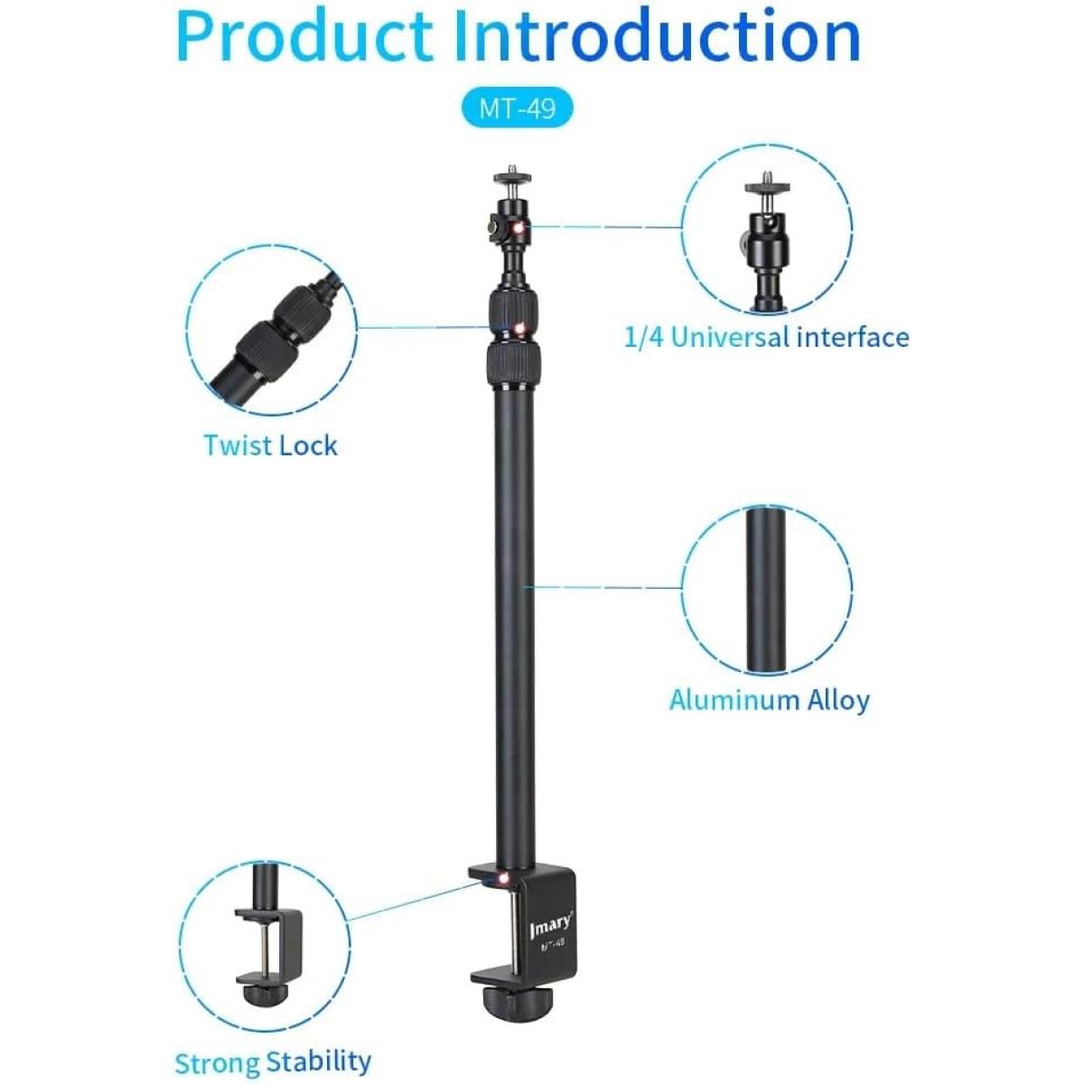 Jmary MT-49 Adjustable Desk Tripod Stand – Sturdy & Lightweight