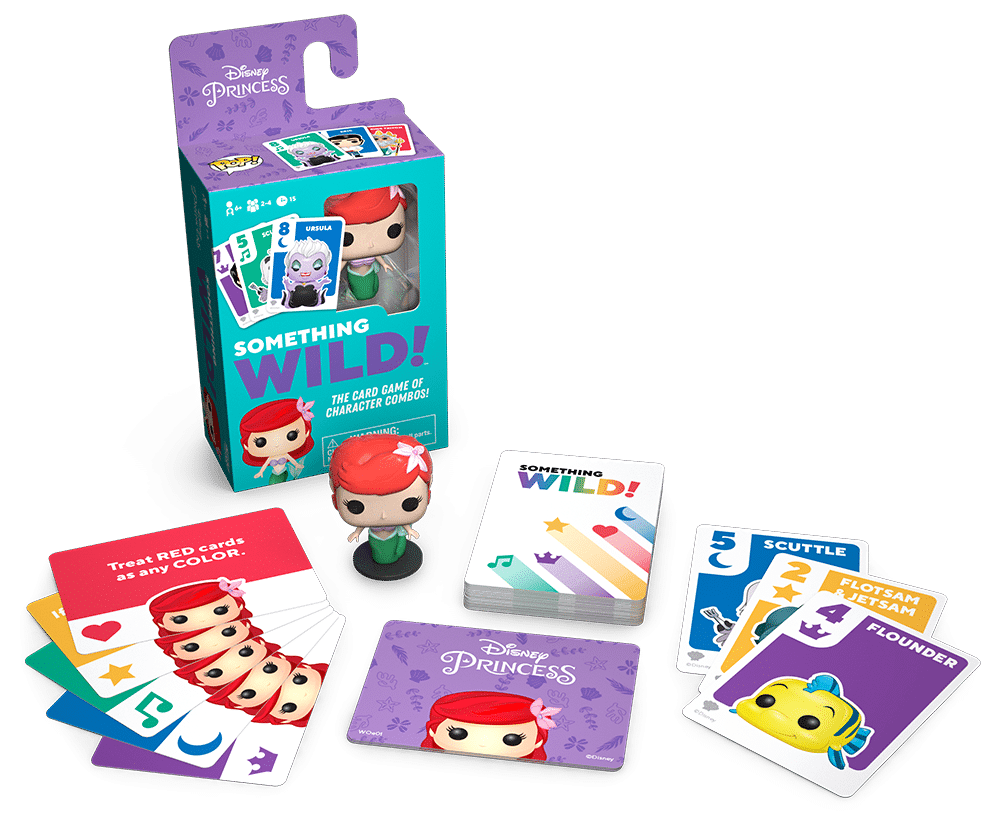 من فانكو Funko Signature Games: Something Wild Card Game- The Little Mermaid أوراق لعب مع مجسمات مصغرة لشخصيات كرتونية