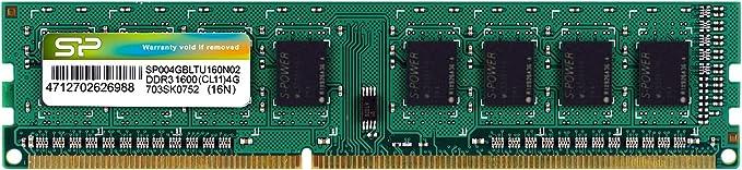 Silicon Power RAM 4GB PC 1600 MHz DDR3 High Performance