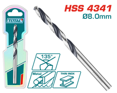 TOTAL 4341 HSS Drill Bit - 8mm (TAC1200804)