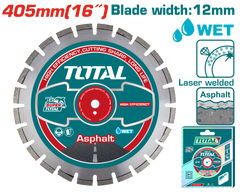 TOTAL 405mm Diamond Disc for Floor Saw – 16" Laser Welded Asphalt Cutting Blade (TAC2164053)