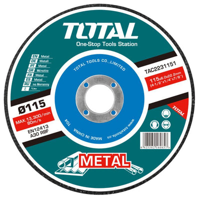 TOTAL Abrasive Metal Grinding disc 4.5" | 115mm (TAC2231151)